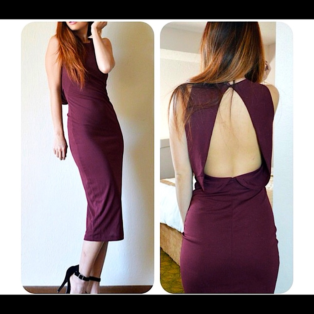 H&M open back dress
